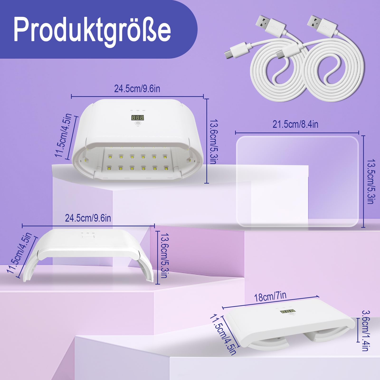 Doppelseitige UV Harzlampe Harz Aushärtungslampen zur Harzhärtung 48W UV Lampen zur Harzhärtung Schnellhärtung mit LED Anzeige 4 Timer UV Lampe für DIY,Harz, Formen, Schmuckherstellung