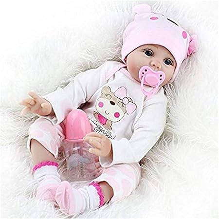 Ziyiui 55cm Poupee Reborn Enfants Jouets Fille Silicone Realiste Baby Dolls Vrai Poupon Pas Cher Garcon Yeux Ouvert Enfant Toddler Amazon Fr Jeux Et Jouets