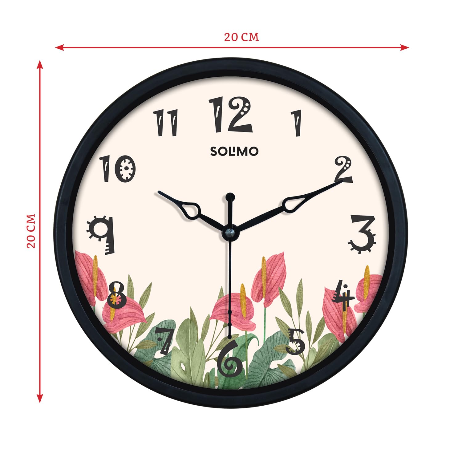 Buy Amazon Brand - Solimo 8-Inch Classic Shade Red Flowers Plastic
