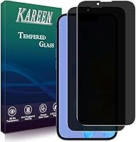Vista 12 de KAREEN Paquete de 2 protectores de pantalla de privacidad para iPhone 11 Pro, XS, X de 5.8 pulgadas, película de vidrio templado antiespía privada
