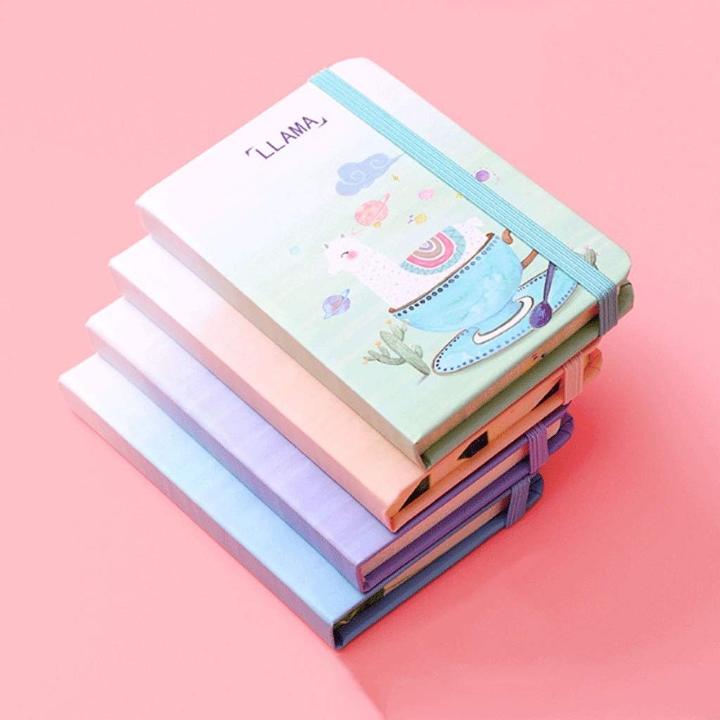 Composition (4 Pack) Pocket Notebook Ruled Hardcover Small Notepads Mini Journal Diary 3.0" x 4.1" Journal (Color : Multi-colored3, Size : A7) (Multi colored1)