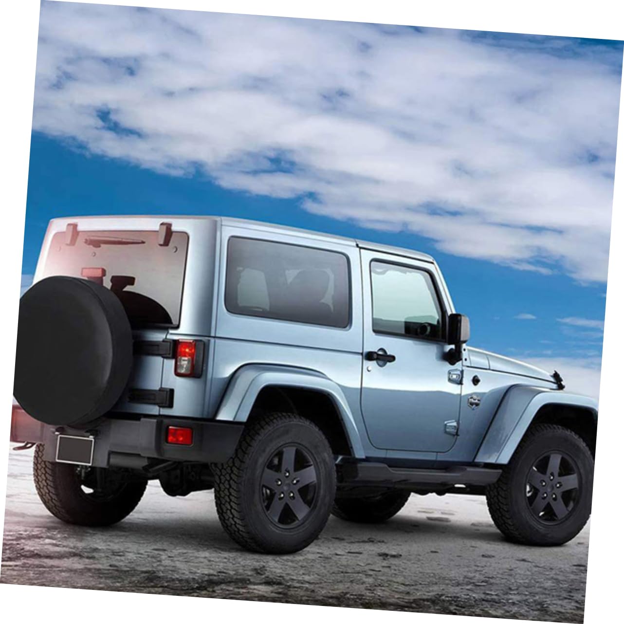 Gatuida 2 Copriruota di Scorta in Pvc, Protezione per Ruota di Ricambio, Copertura Rimovibile per Auto e Camper, Resistente ai Detriti, Nero