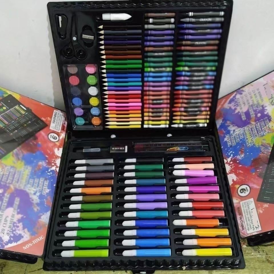 YMGSCC 150-piece Brush Set Painting Colored Pen DIY Graffiti Crayon Watercolor