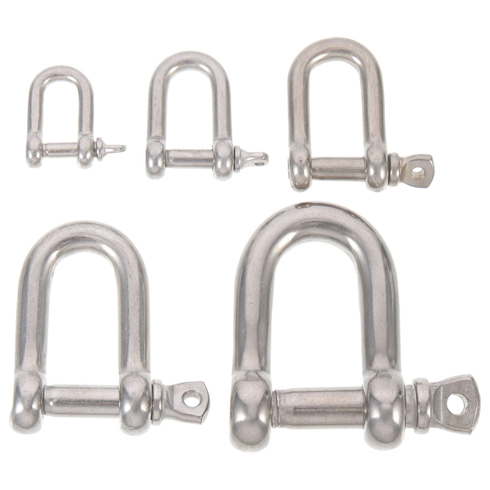 PRETYZOOM 5pcs d Shackles Off Road Shackles Stainless Steel Shackles for Towing Buckles d Ring Shackles Camping Supplies