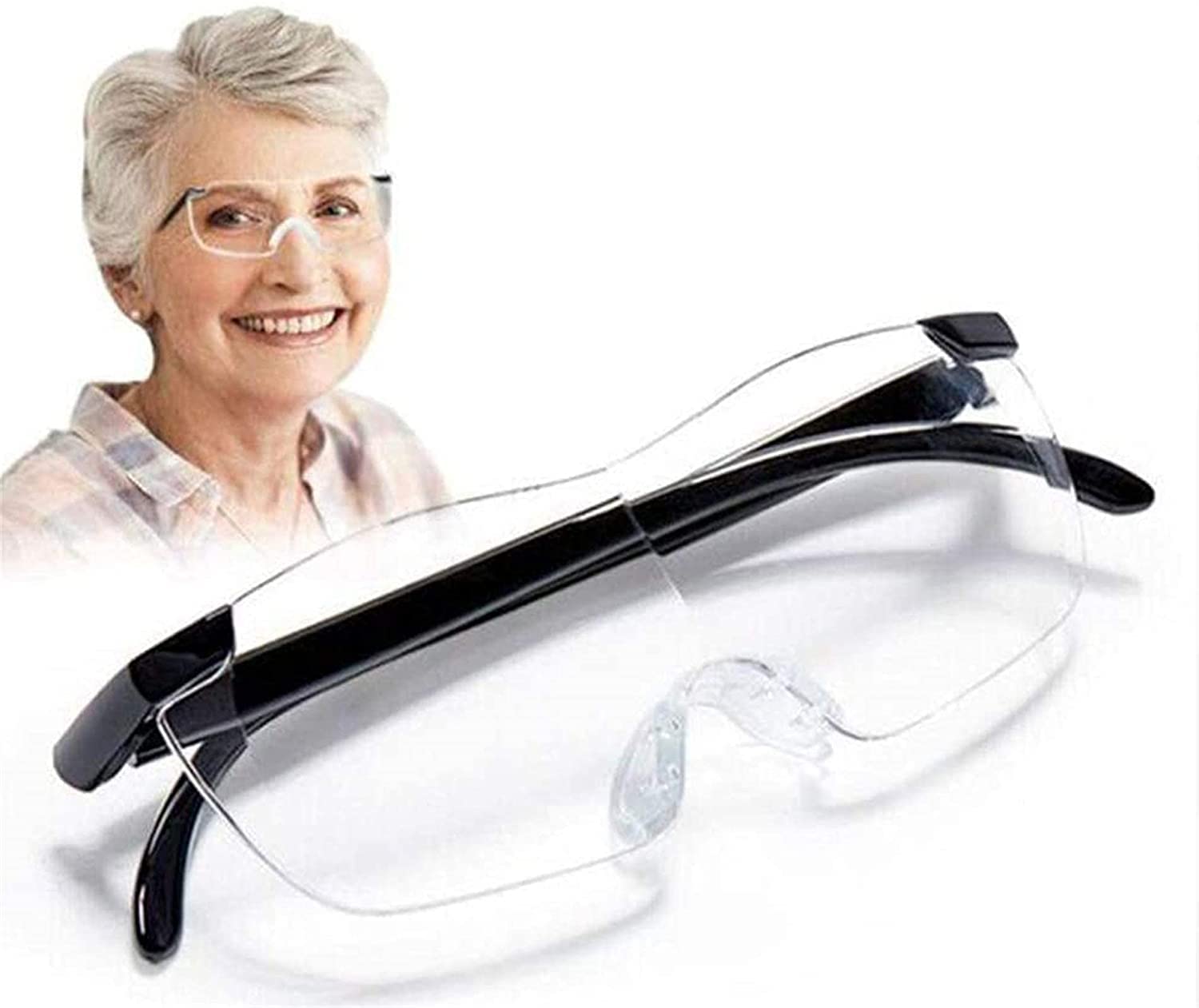 Lupa na głowę, Lupa z oświetleniem, Duży okular, Lupa na głowę z wolnymi rękami, 3-krotny zoom, Lupa na głowę, Lupa do czytania, Lupa jubilerska, Zegarek, Elektroniczny Rep ziyu Keep it in mind