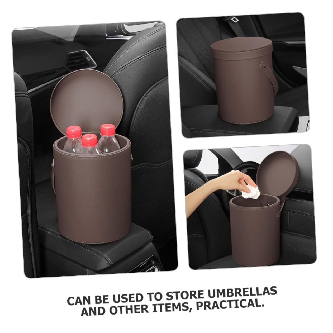 ABOOFAN Poubelle De Voiture Avec Couvercle Poubelle Portable Pour Élimination Des Déchets Suspendue