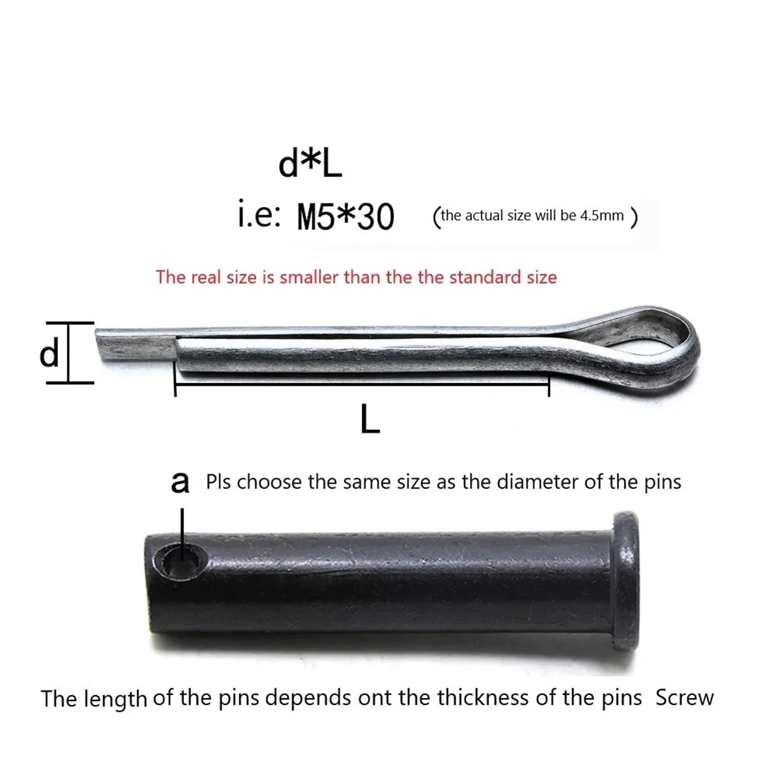 Molla a molla zincata in acciaio al carbonio M8 M10 M12, forcina for capelli, morsetto diviso, clip elastica aperta for trattore(M8X120mm 10pcs)