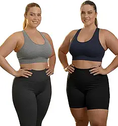 Kit 2 Top Plus Size Reforçado Academia Fitness Nadador Suplex Caminhada e Treino Roupa Feminina