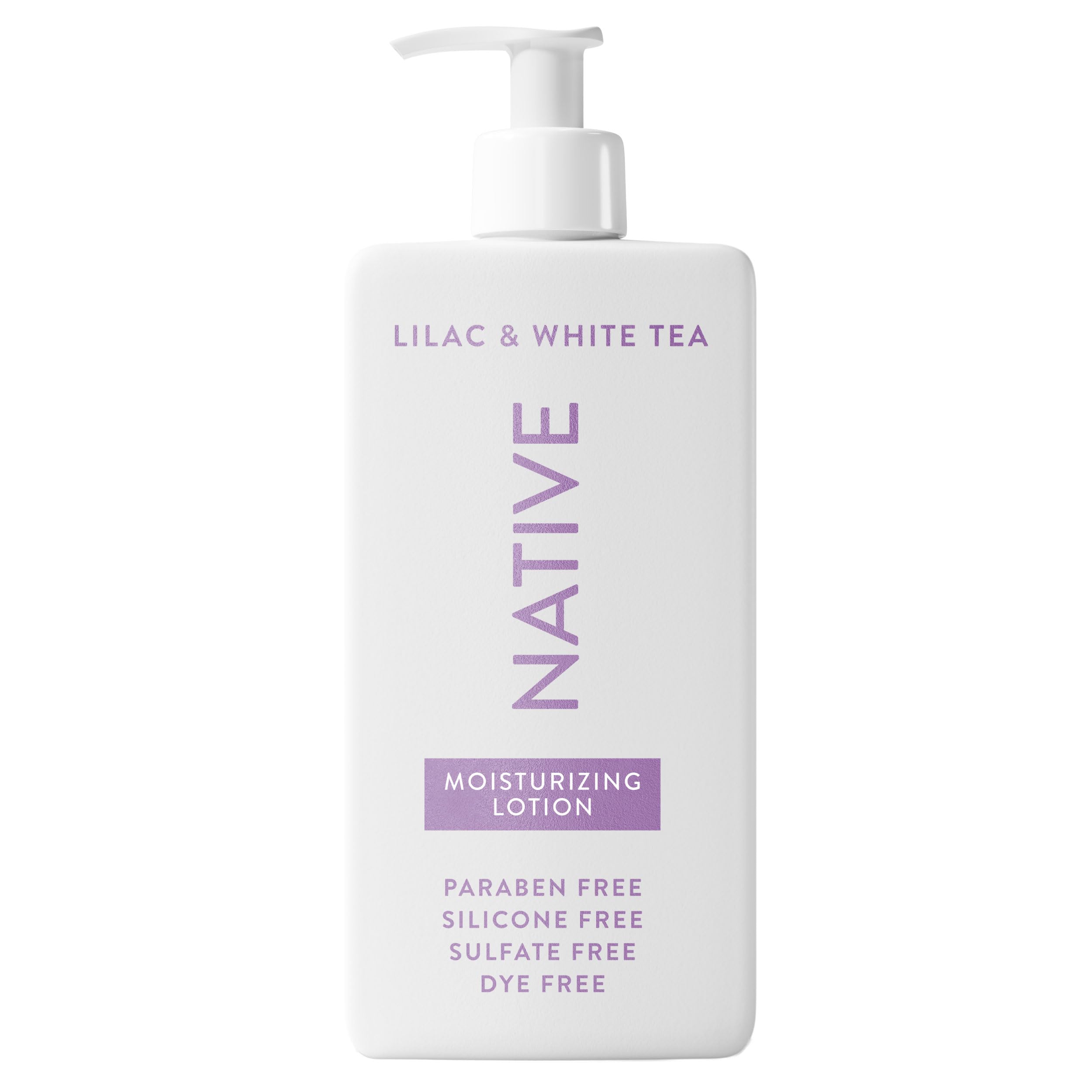 Native Body Lotion Contains Naturally Derived Plant-Based Moisturizers for Women and Men | Restores Dry Skin, Lilac & White Tea, 16.5 fl oz