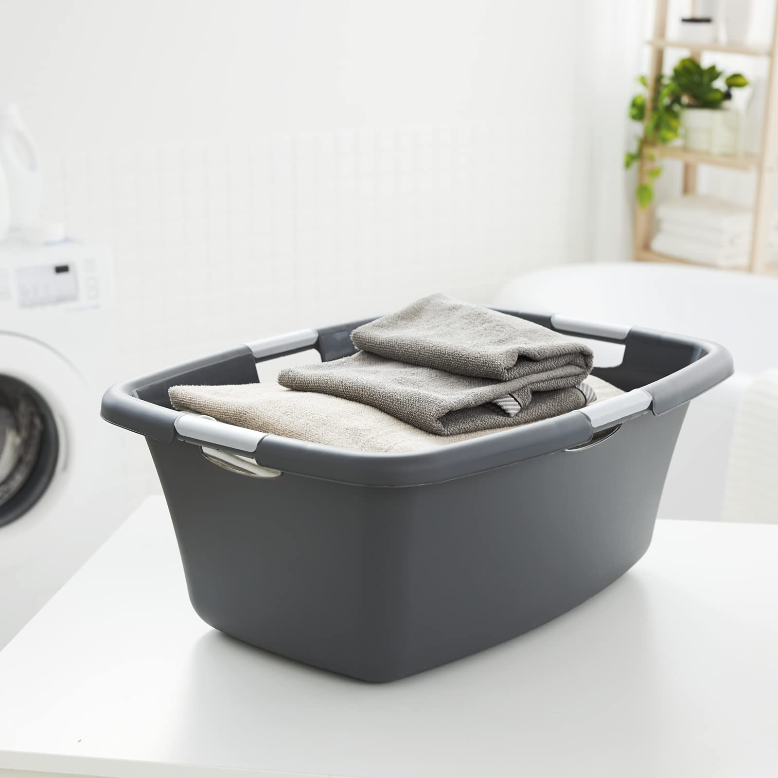 Rotho - Wasmand Flowers - 50 l - grijs Rotho - Wasmand Flowers - 50 l - grijs