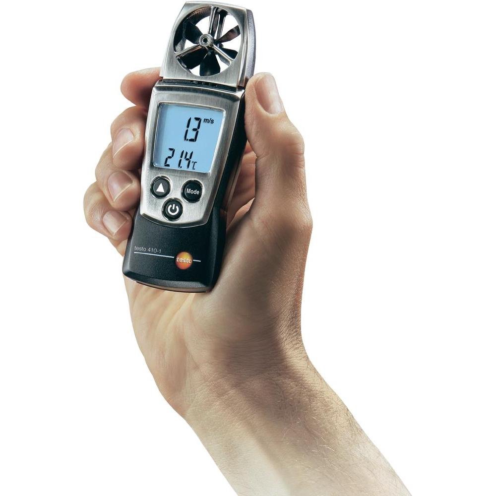Testo0560 4101 410-1 Digital Pocket Vane Anemometer, 0.4 to 20 m/s Velocity, -10 to +50°C Temperature