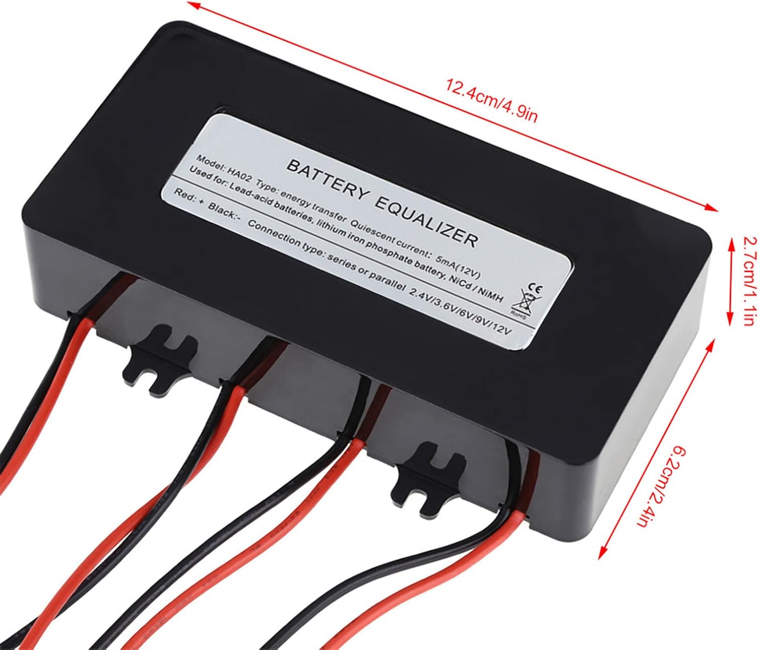 48V Battery Equalizer for Balanced Voltage - Compatible with 4 x 12V Battery Banks & Solar Systems