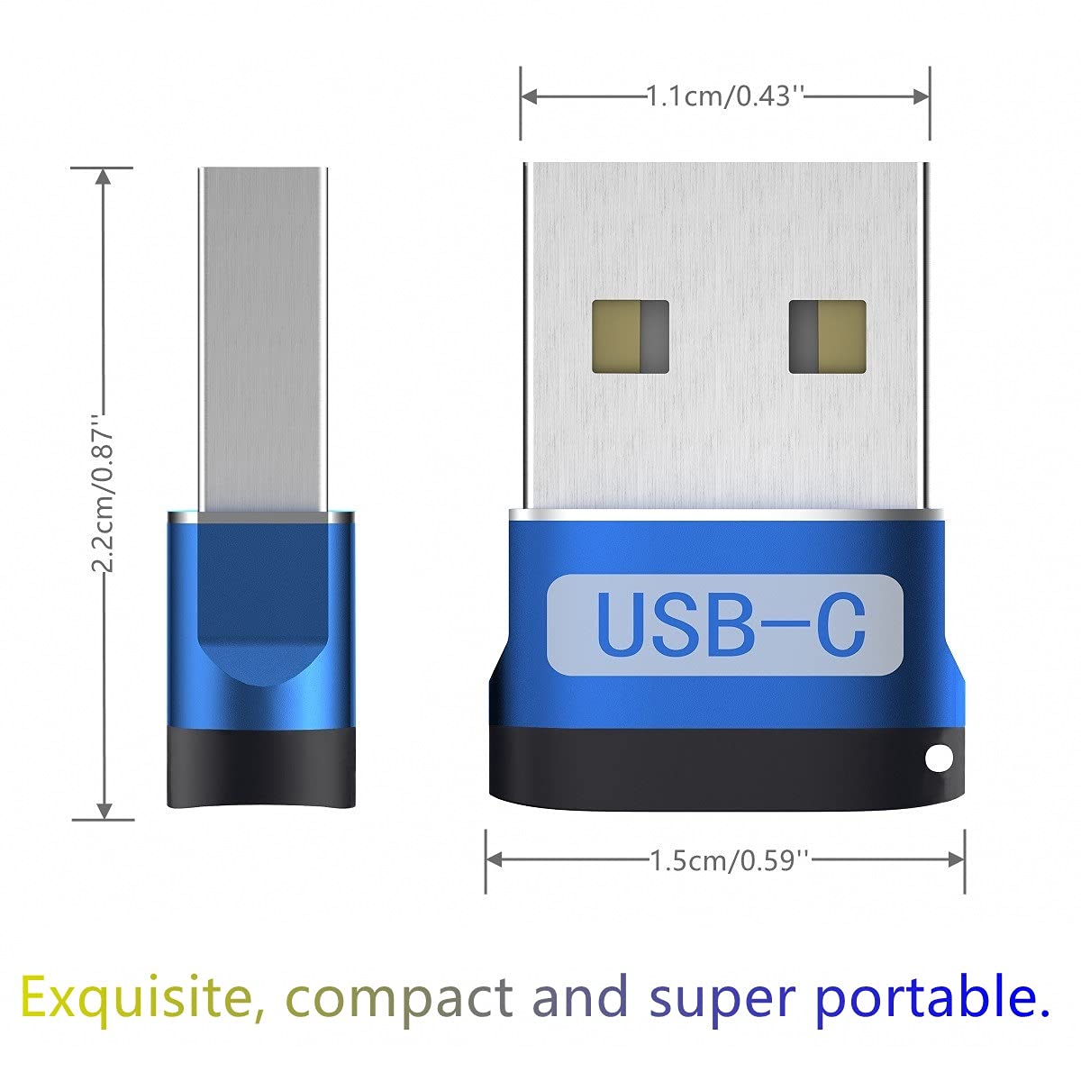 Adaptateur USB-C Vers USB (pack De 4) - Type C Femelle Vers USB Mâle - Compatible MacBook, PC, Chargeurs - 6