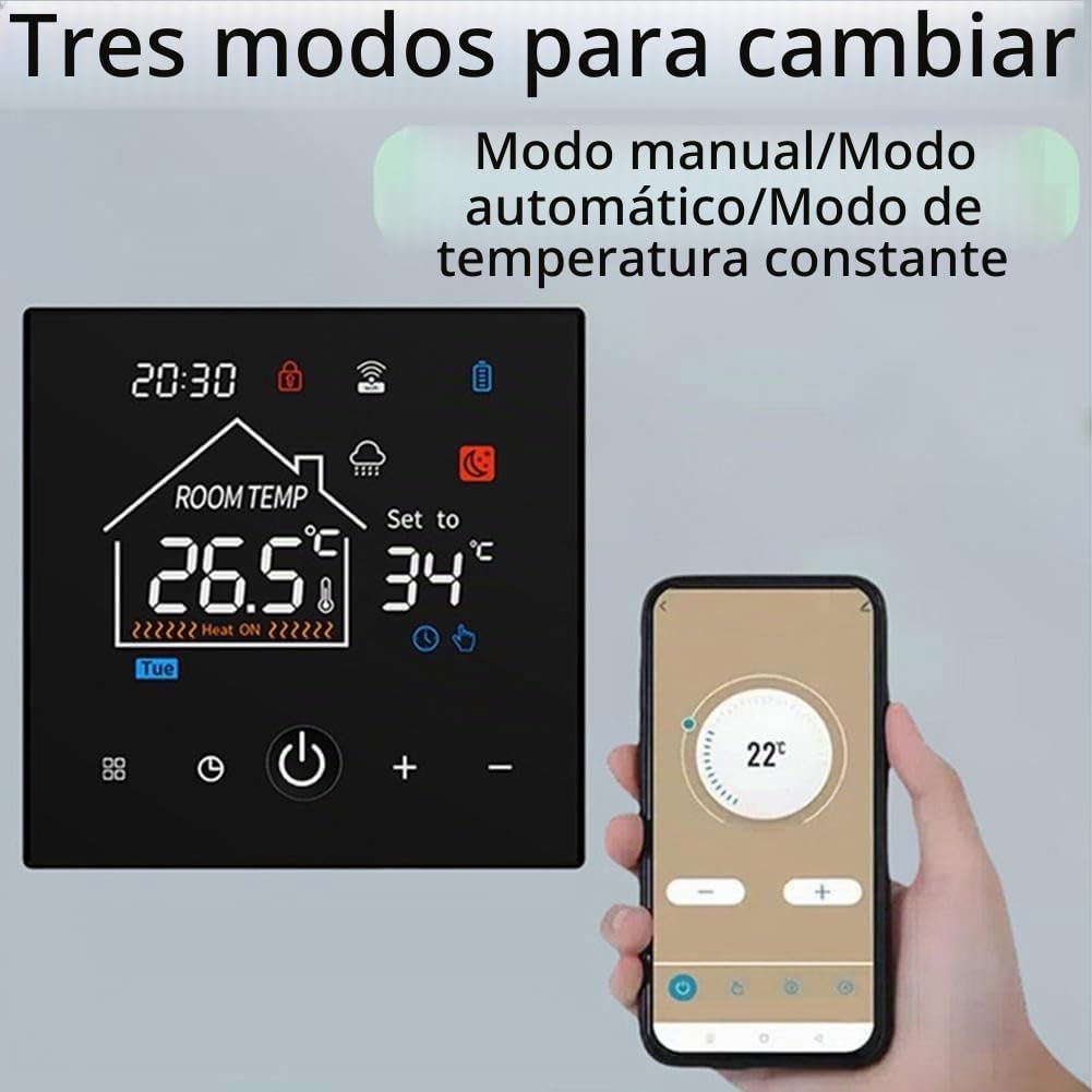 Termostato de caldera montado en la pared de gas WIFI con termostato programable de calefacción de suelo ajustes de temperatura flexibles Personaliza tu experiencia de calefacción
