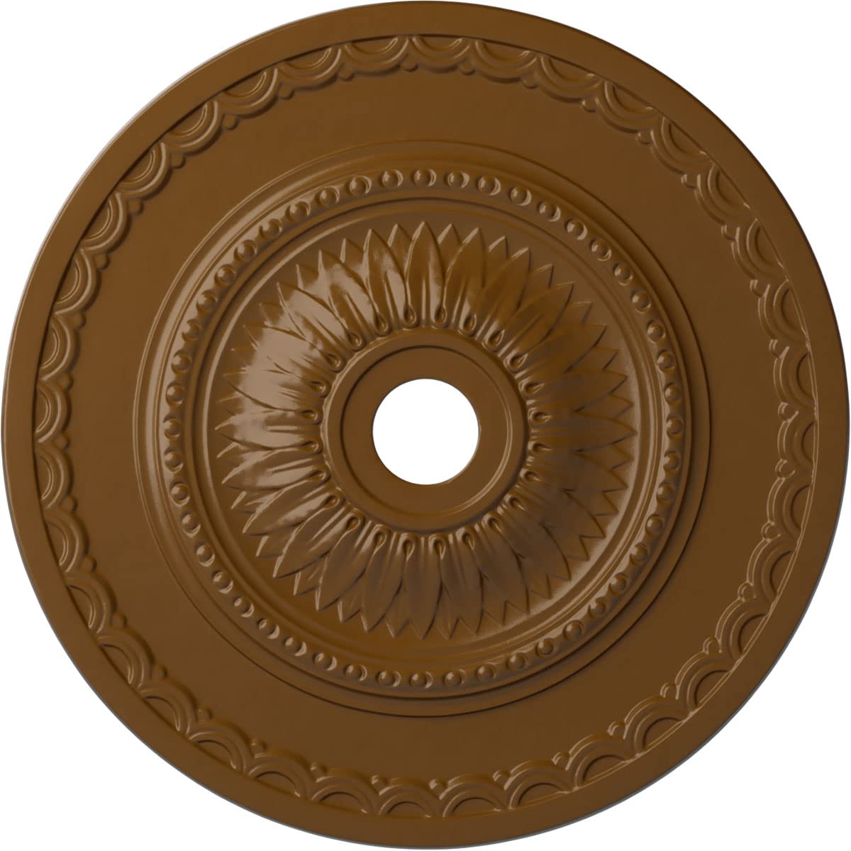 Ekena Millwork CM29SFSTF Sunflower Ceiling Medallion, Smokey Topaz,
