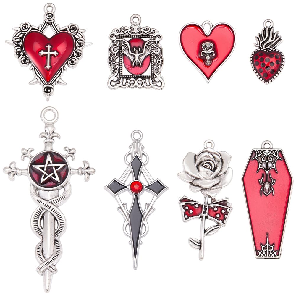 Breloques Gothiques Halloween : Coffret Idéal pour Offrir aux Passionnés de Bijoux DIY