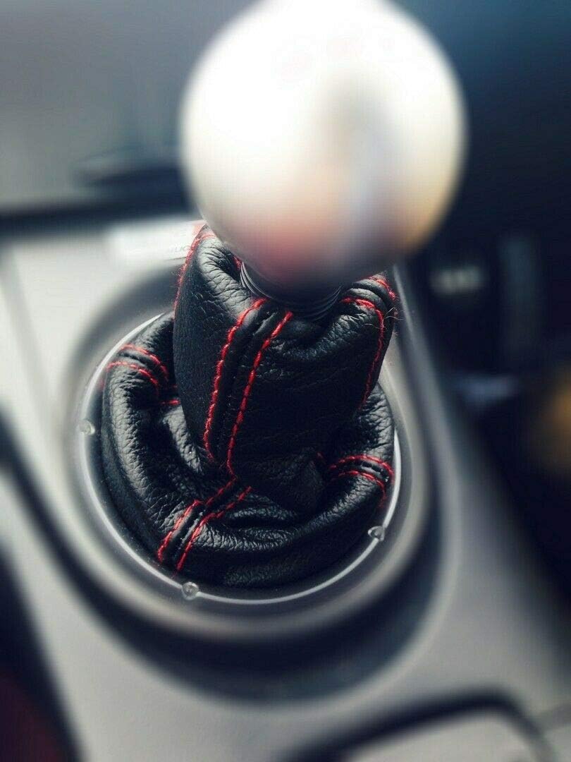 Ltd Gear Gaiter Compatible with Honda Civic Type R FN2 Leather Red Stitch