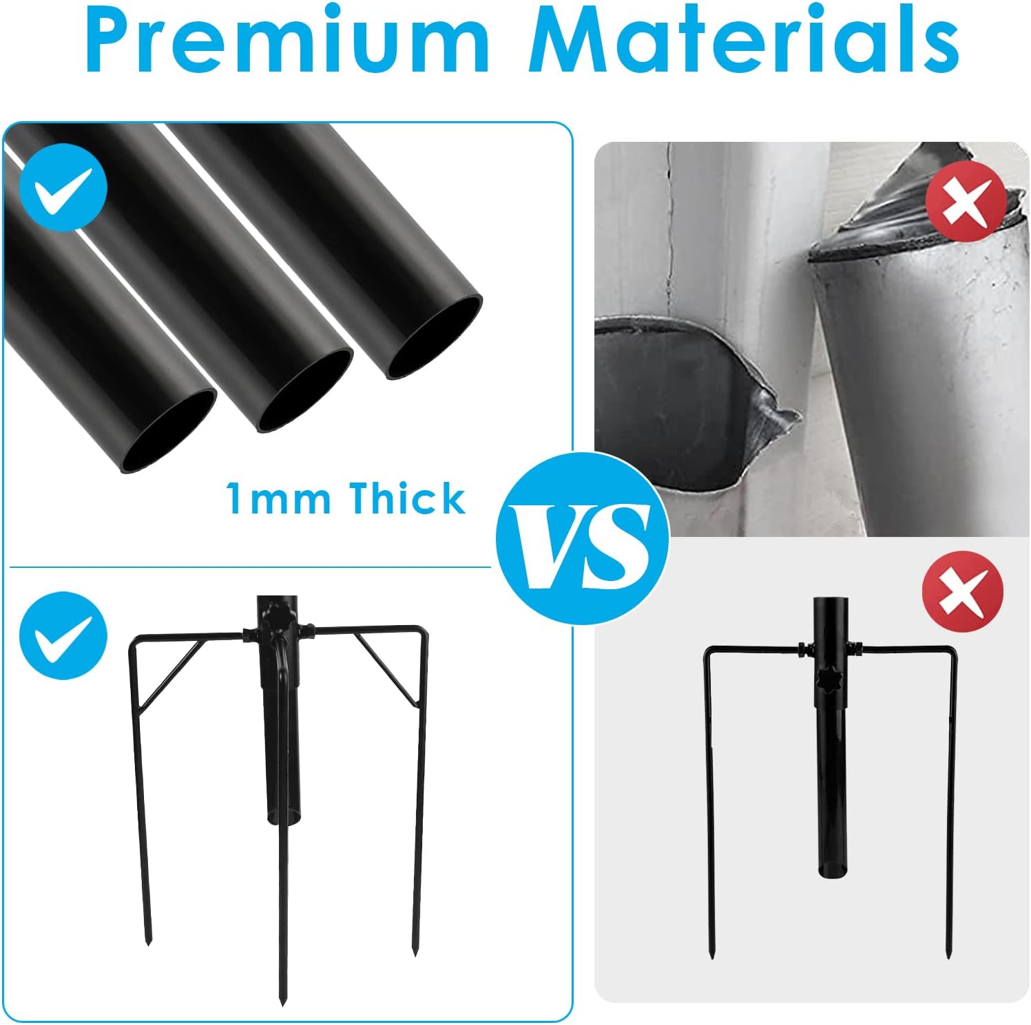 Flag Pole for House, 9 FT Telescoping Flag Poles for Yard Outside in Ground, Inground Stainless Steel Flagpole for Garden, Outdoor Flag Pole Kit Tangle Free, Sectional, Black (Flag not Included)