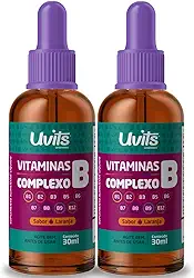 2 Vitaminas Complexo B 30ml Liquida Doses - Uvits