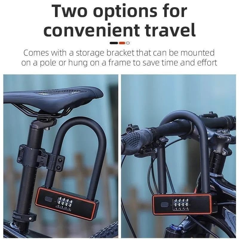 Candados de Bicicleta Resistentes, con Cadena y código para Bicicletas, Motos, Puertas y cercas (Negro)