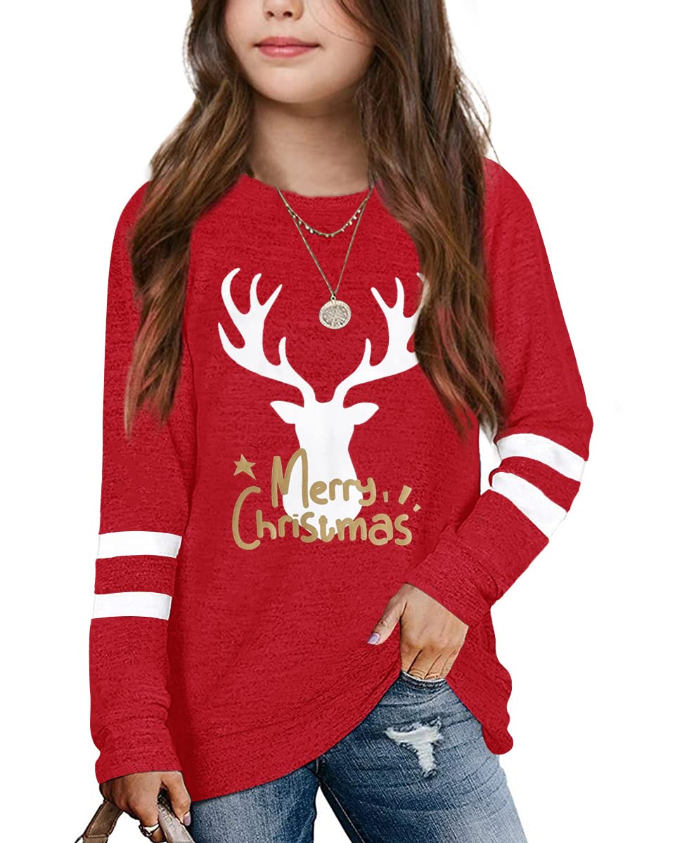 Apbondy Girls Shirts Casual Long Sleeve Crewneck Loose Sweatshirts