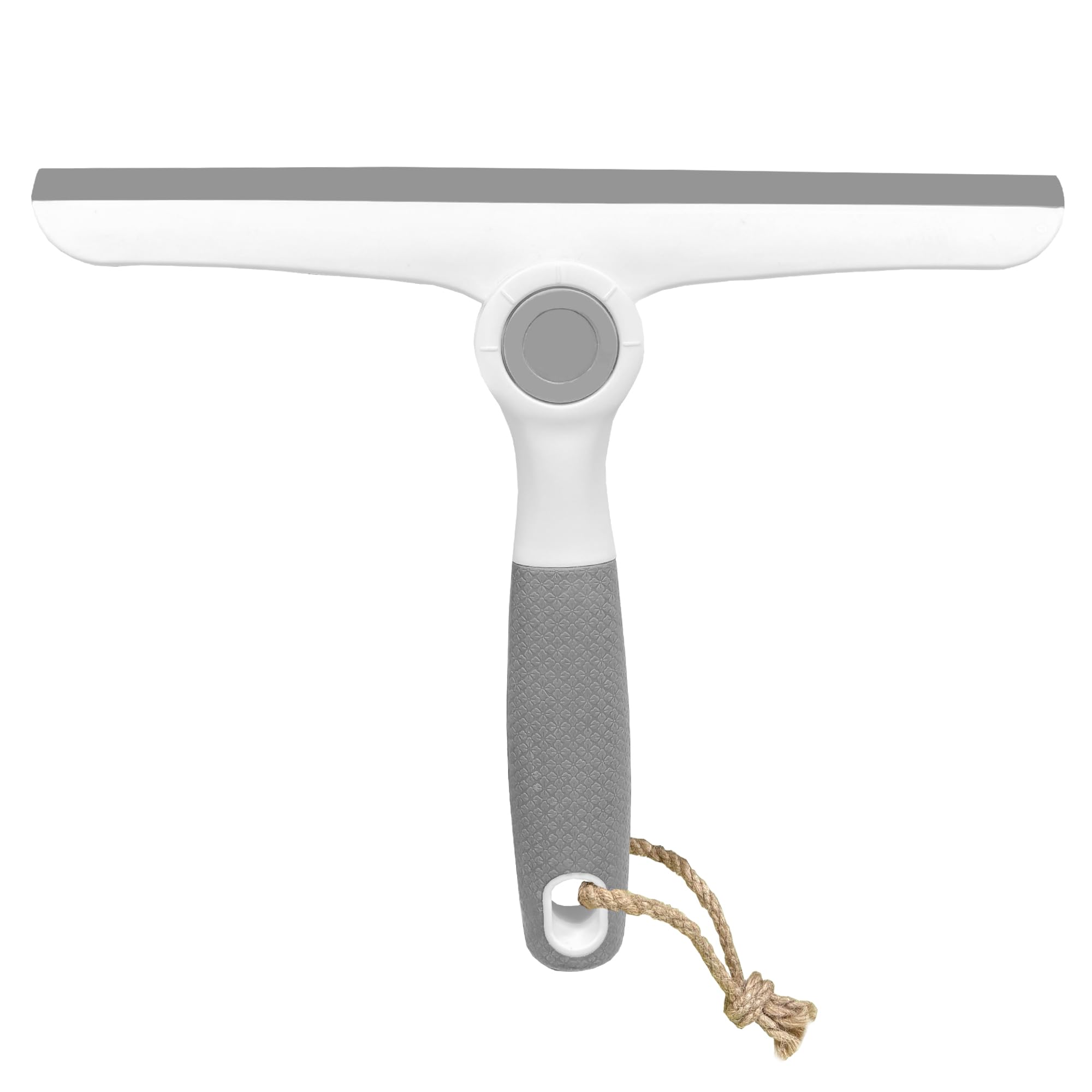 NBGYTECH Window Squeegee Household Cleaning Scraper Handheld Squeegee for Shower Glass Door Mirror Car Windshield (White Plastic Handle)