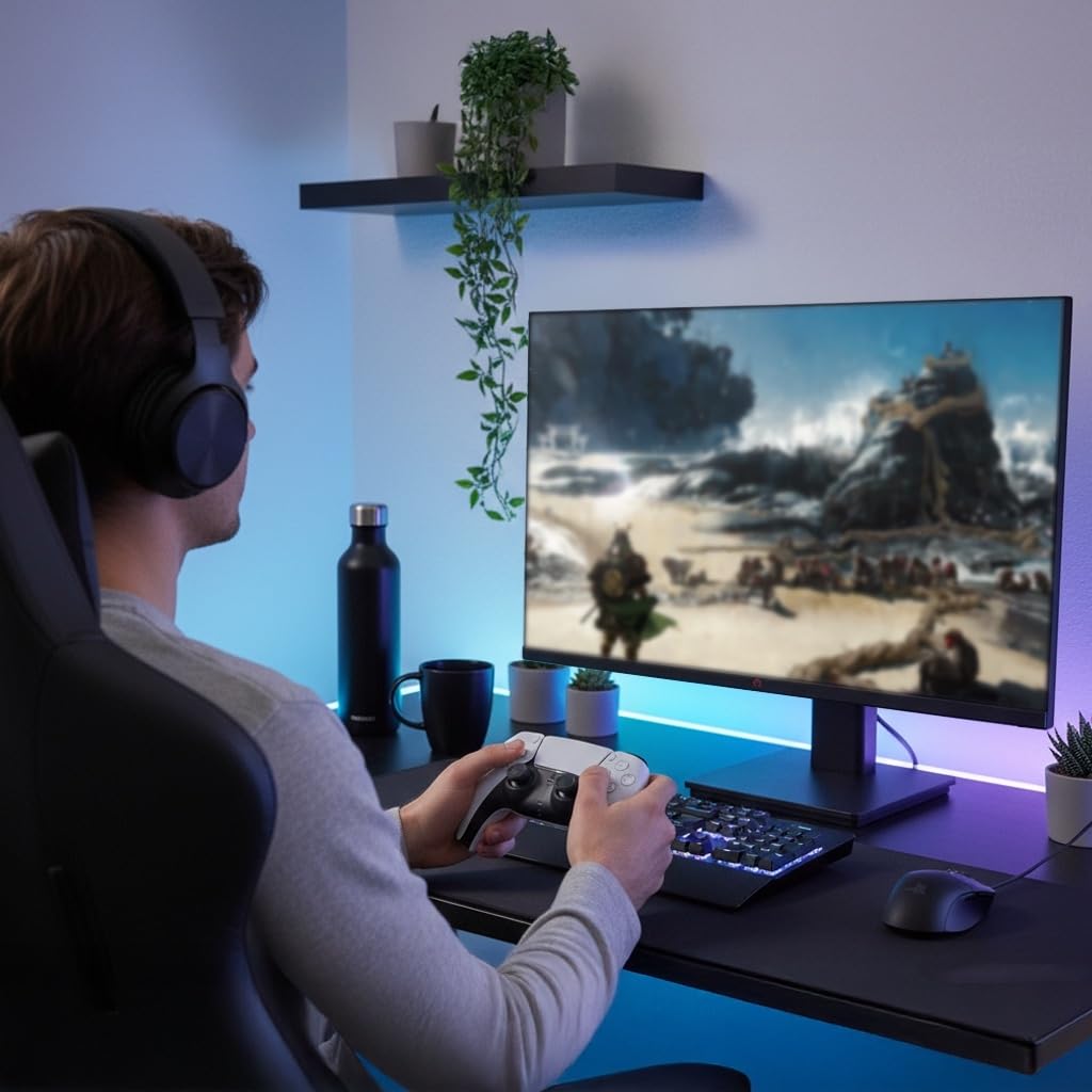 Konix Monitor Gaming Nebula 24" PC, PS5, Switch 2, Xbox - Resolución Full HD 1080p - 120 Hz - 4 ms - FreeSync - HDMI 2.0 - DisplayPort - Panel IPS