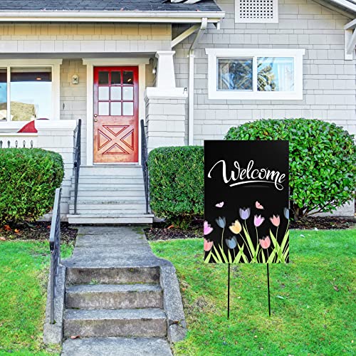 Kathfly 16 Pieces Blank Corrugated Plastic Yard Signs 24 X 36 Inches Corrugated Plastic Sheets Board Blank Yard Signs Bulk For Outdoor Lawn Real Estate Garage Sale Open House (Black) #TOP5