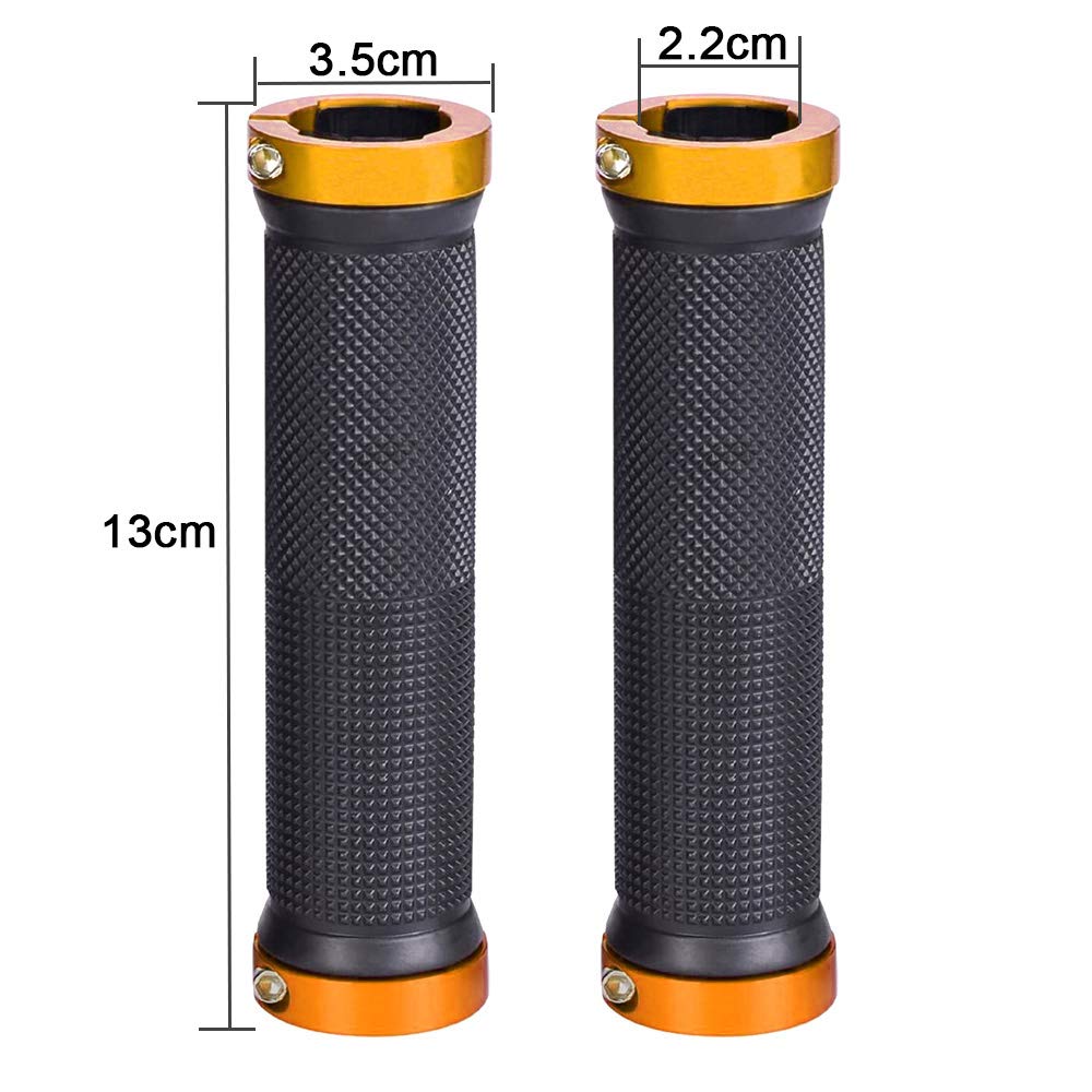 Parabrisas Moto Puños Bicicleta Puños De Goma Antideslizantes Para Manillar De Bici (22 Mm) - Par Negro Para MTB, Carretera O Ciudad Empuñaduras Para Bicicleta Doble Bloqueo Pegatinas Moto