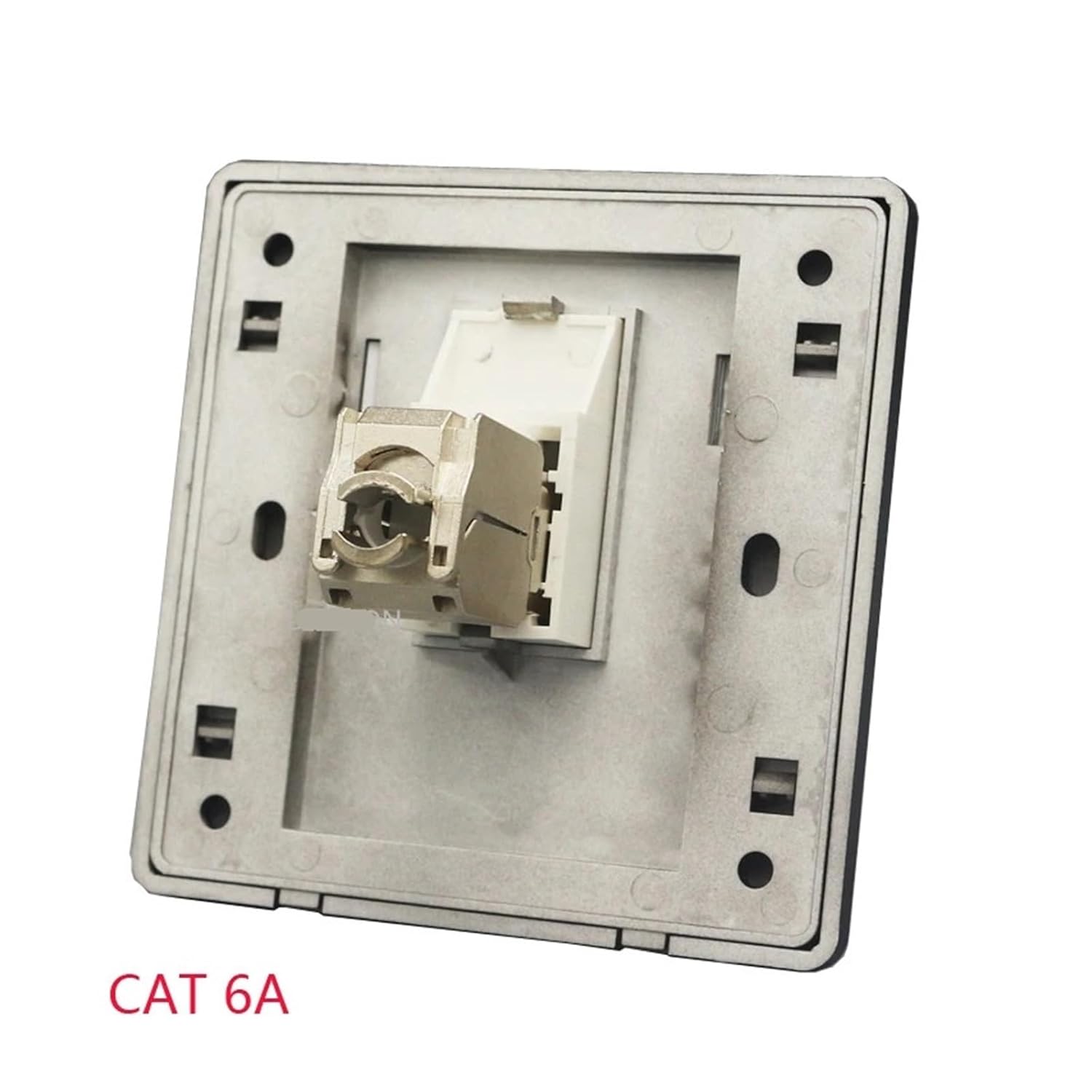 Single Port Black CAT7 RJ45 Wall Plate 86x86mm with CAT.7 CAT6A Socket(CAT7)
