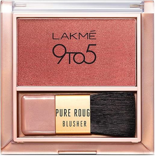 Lakmé 9 to 5 Pure Rouge Blusher, Peach Affair, 6 g