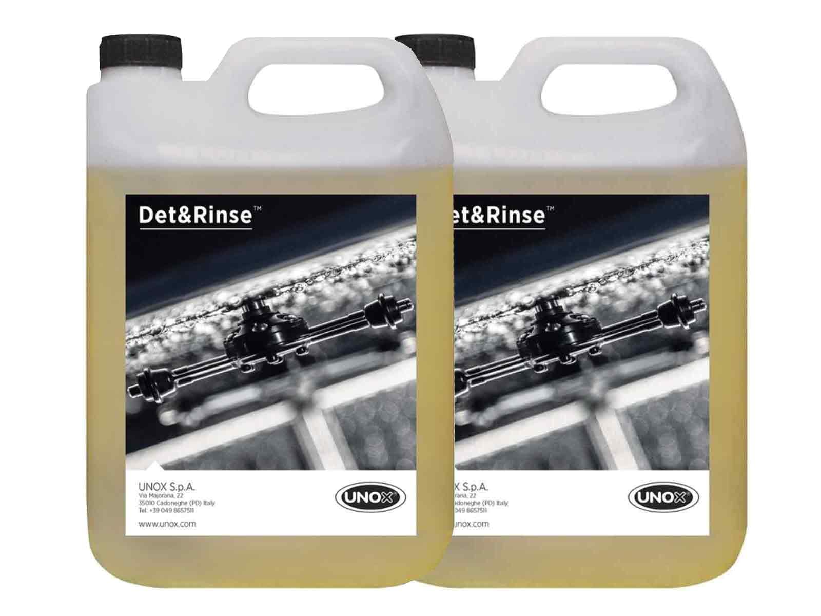 Unox DET&RINSE For Rotor.KLEAN 2×5 l Professioneller Ofenreiniger für automatische Reinigung in 5E‑Serie Spezialmittel für Kombidämpfer Mind.Maps ChefTop BAKERTOP