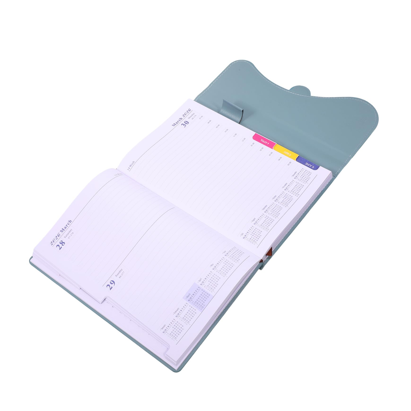 Planen Sie den Planungsrestrang Agenda Planer Zeitmanagementplaner Tagesplaner Büroplaner monatlicher Planerkalender Terminkalender Papier Sky-blue