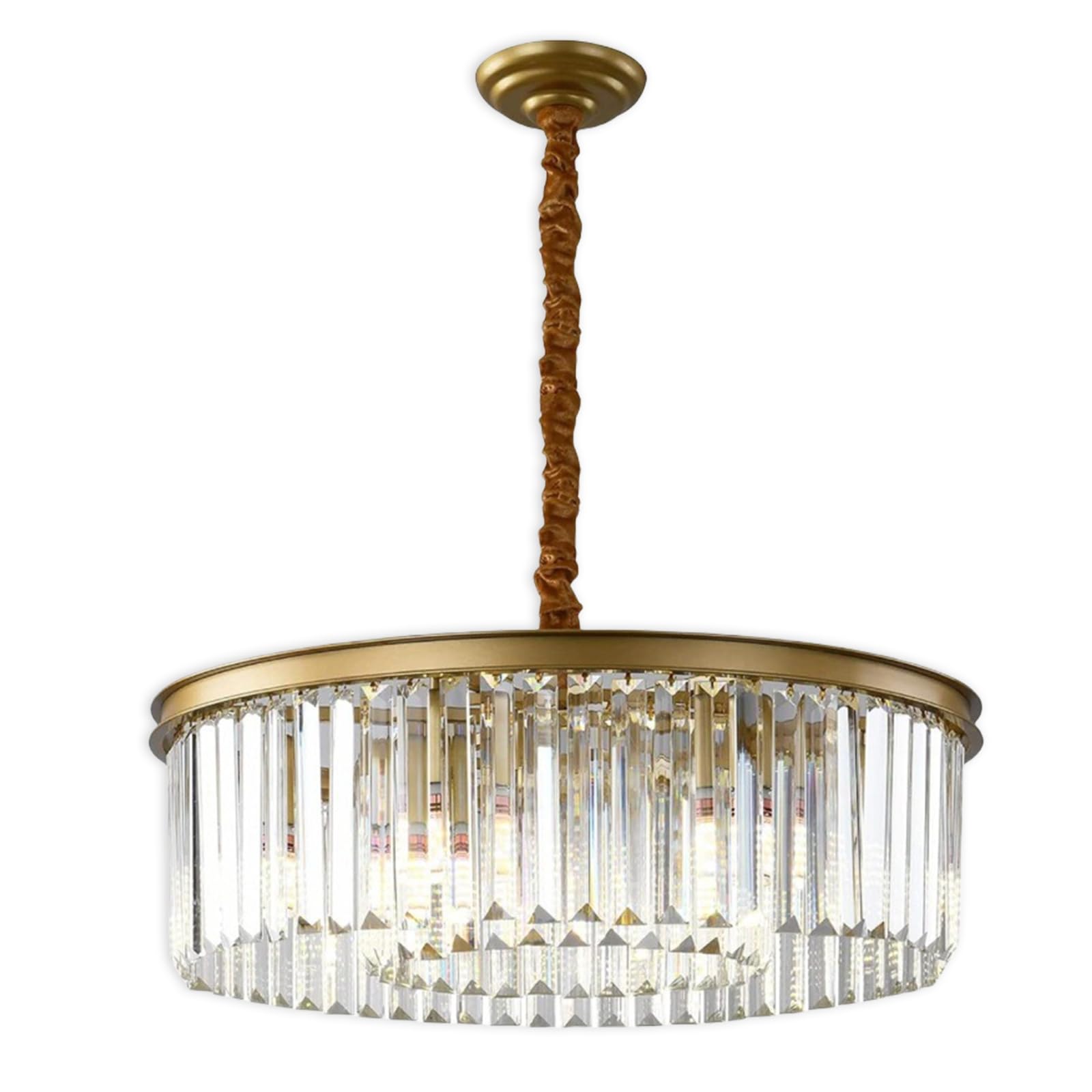 HYJAUSXB Modern Crystal Chandelier,Living Room Lamp,Modern Ceiling Light,K9 Hanging Pendant Light for Dining Kitchen Island Living Bedroom Hallway