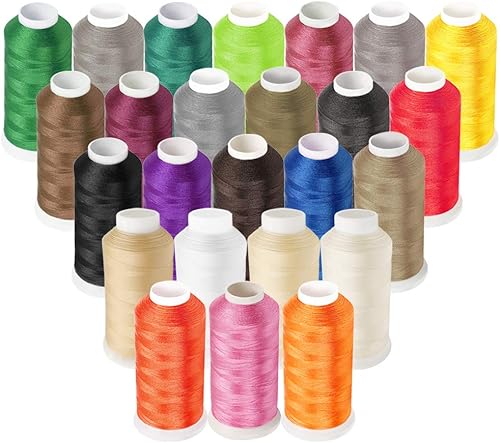 Miniatura 6 de Desirable Life Hilo de coser de nailon N66 de 1500 yardas, tamaño #69 T70 210D3 para cuero de mezclilla, a mano, máquina, manualidades, bolsa de