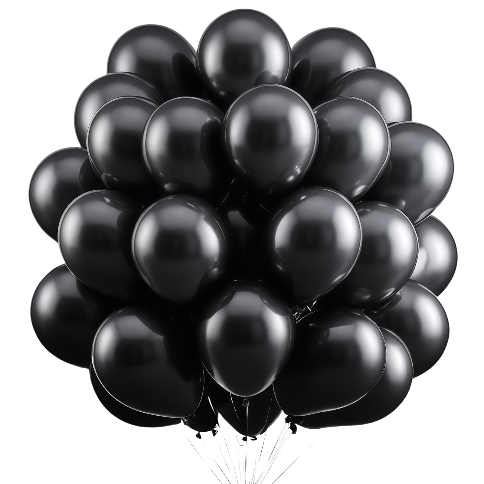 Black Balloons, 100 Pcs 10 Inch Black Balloons Thick Latex Balloon for Wedding Engagement Baby Shower Bridal Birthday Anniversary Party Decorations Supplies