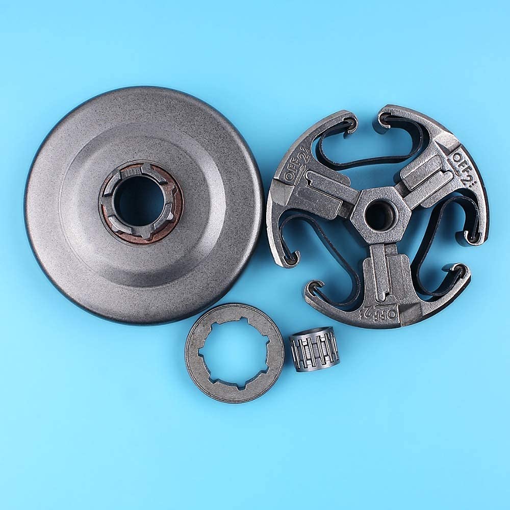 Embrague Assy Drum Sprocket Rim Kit de cojinetes de Agujas Compatible con Husqvarna 268272 XP 61 66266 Jonsered 625630670 Motosierra 3/8 "-7 Dientes