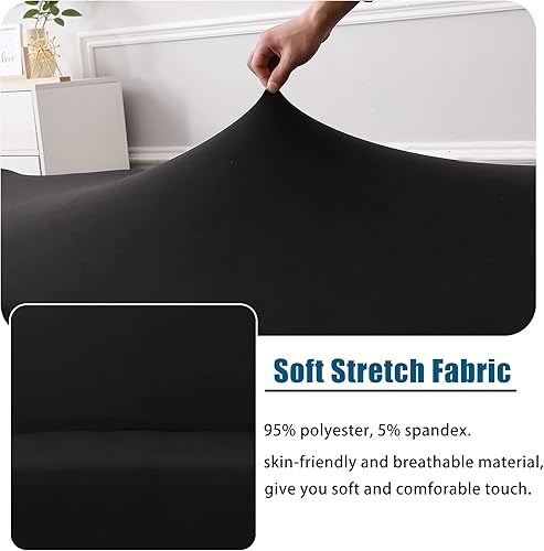 Miniatura 3 de WOMACO Funda de futón estampada fundas elásticas para sofá cama tamaño matrimonial individual Queen sin brazos con parte inferior elástica para