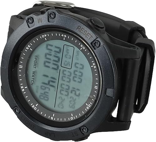 Football Referee Stopwatch with Digital Metronome and Backlight, Luminous Sports Timer for Soccer Running Fitness, Plastic Countdown Watch, Black