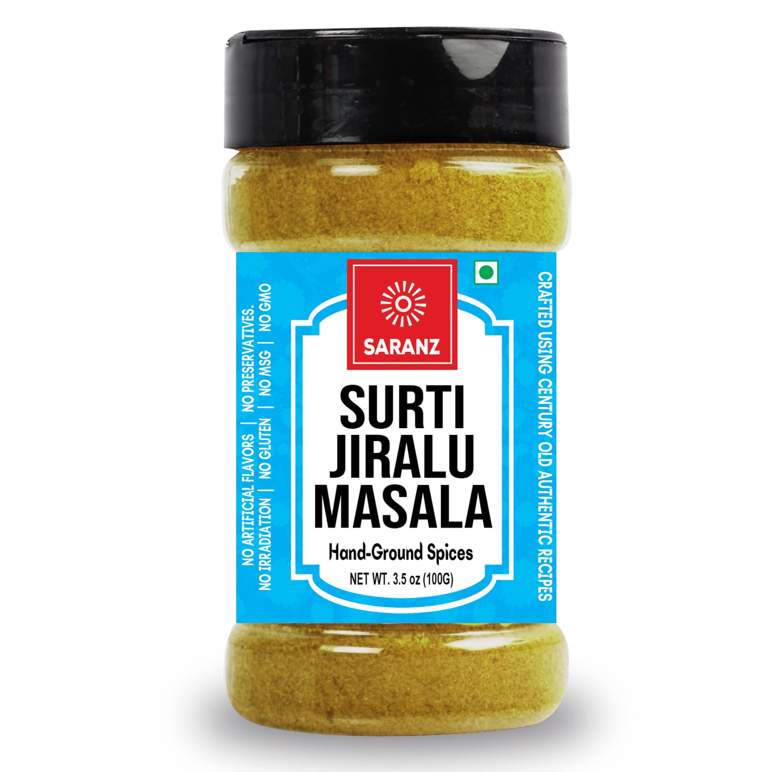 SARANZ Surti Jiralu Masala Perfect for Cooking, Ready to Use, No added colours, Spice Powders and Masalas, Premium Artisanal Spices with Rich & Strong Flavour-100 Grams Bottle (B0B3Y172Y8) Amazon Price History, Amazon Price Tracker
