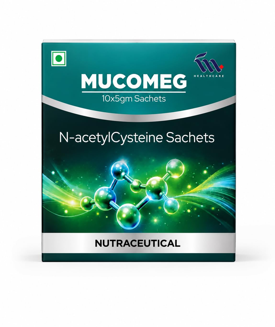 MUCOMEG N-AcetylCysteine Sachets, 600mg, NAC Supplement, Unflavored, Cellular Antioxidant and Immune Health Support, 10x5gm Sachets-image-37