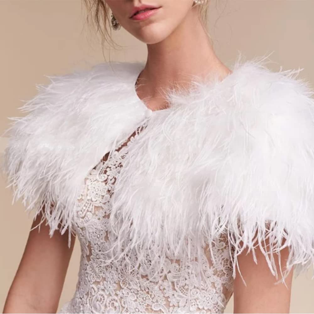 2Yard White Ostrich Feather Fringe Trim 4-6inch in Width for DIY Costume Sewing Craft Decor Dress Accessories Party Supplies Festival Outfits - Image 2