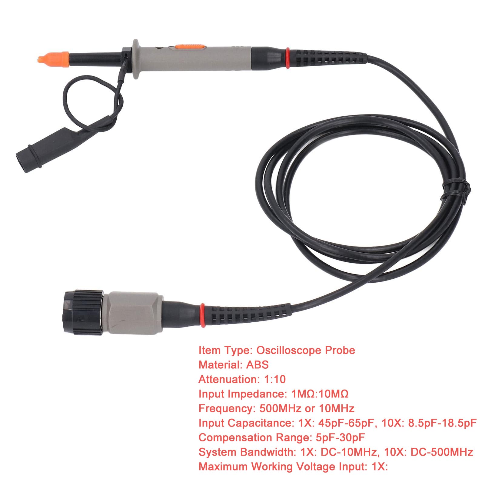 500Mhz Osciloscopio Cable de Prueba, Universal Osciloscopio Pasivo de Alta Impedancia Multímetro Sonda Kit, Sonda Intercambiable de Alta Sensibilidad Con Conector Bnc T6500