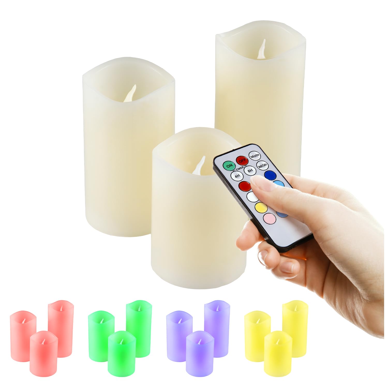 Monzana Candele A LED 5pz In Cera Vera Telecomando Timer Batterie Senza Fiama Luce Calda Decorazione Di Casa Natale 14627492 - Foto 6