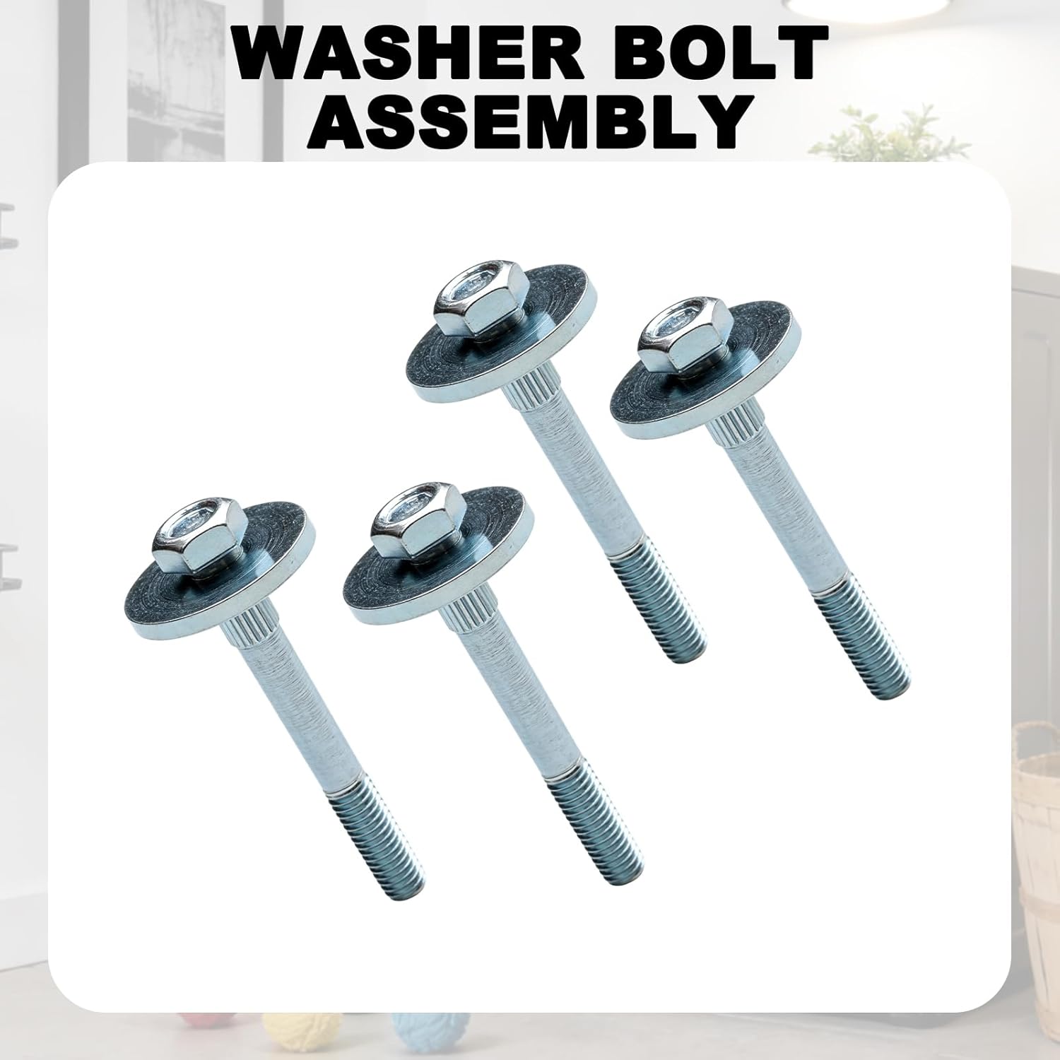 DC97-02412A Washer Bolt Assembly Fit for Samsung Kenmore Replace AP4209747, 1378526, 1378527, PS4217876, Washer Bolt 4 Pcs