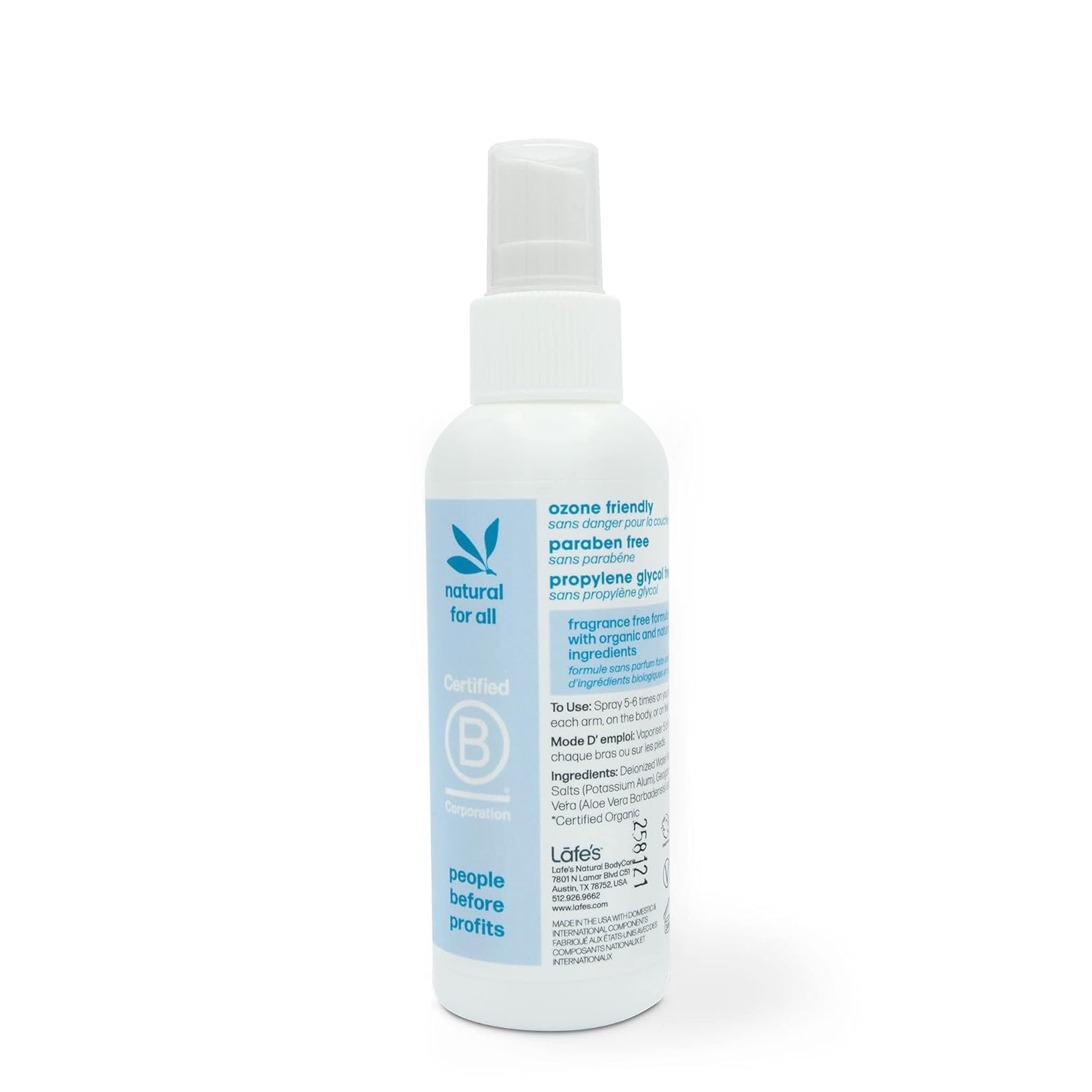 Lafe's Natural Deodorant | 4oz Aluminum Free Natural Deodorant Spray for Women & Men | Paraben Free & Baking Soda Free with 24-Hour Protection | Unscented | 3 Pack - Image 4