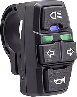 Motorcycle Head Light Turn Switch, Motorcycle Turn Signal Headlights Horn Turn ON/Off Control Switches 7/8 in Handlebar Switch for Scooter Electric Bike,3-in-1 Light Horn Turn Switch Signal Button Set
