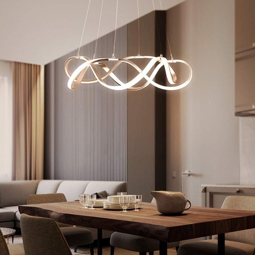 Light Lamp Chandelier Creative Restaurant Living Room Ceiling Lamp Simple Bedroom Study Room Pendant Light [Energy Class a +],55Cm-Stepless Dimming