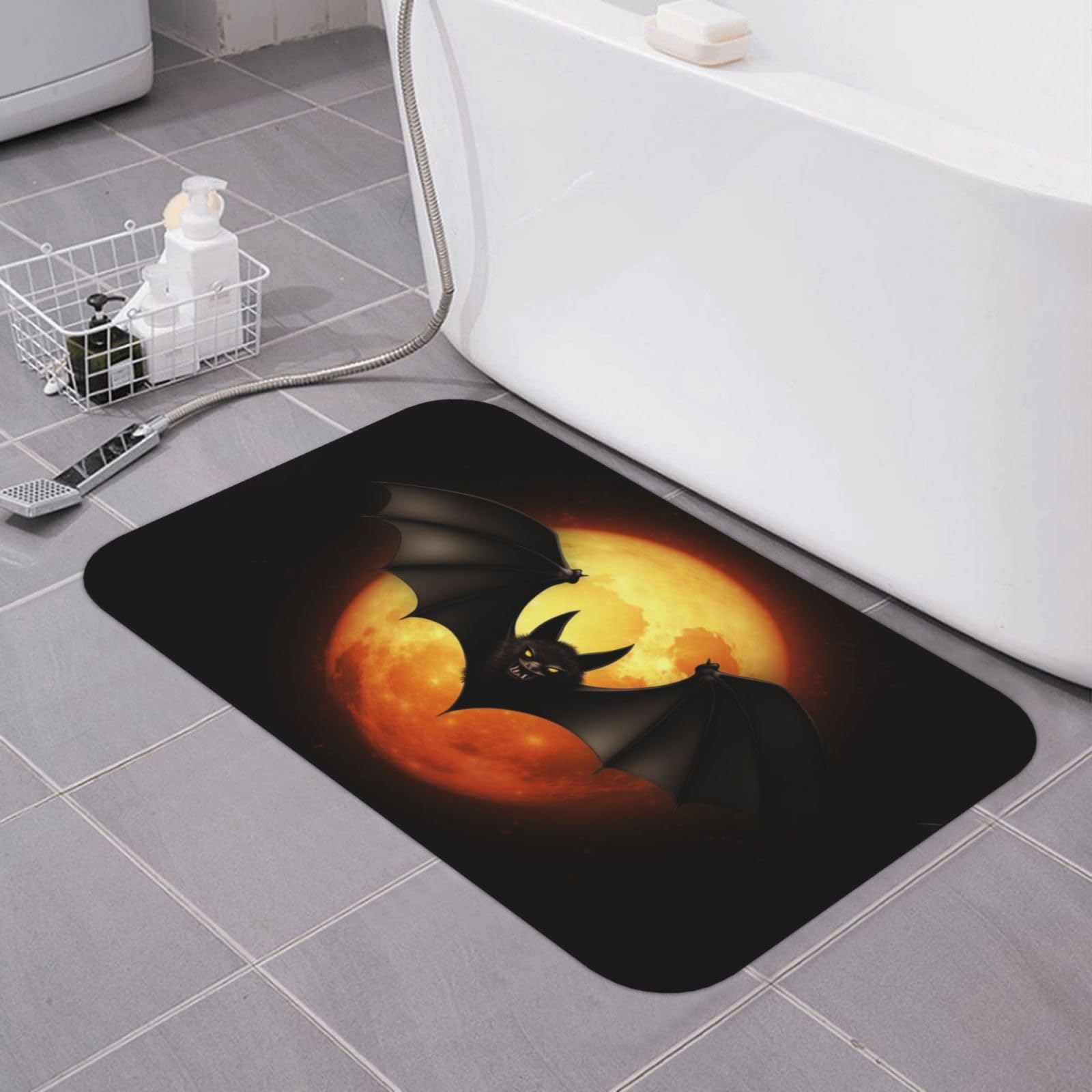 Tapis de bain en terre de diatomée super absorbant séchage rapide Halloween