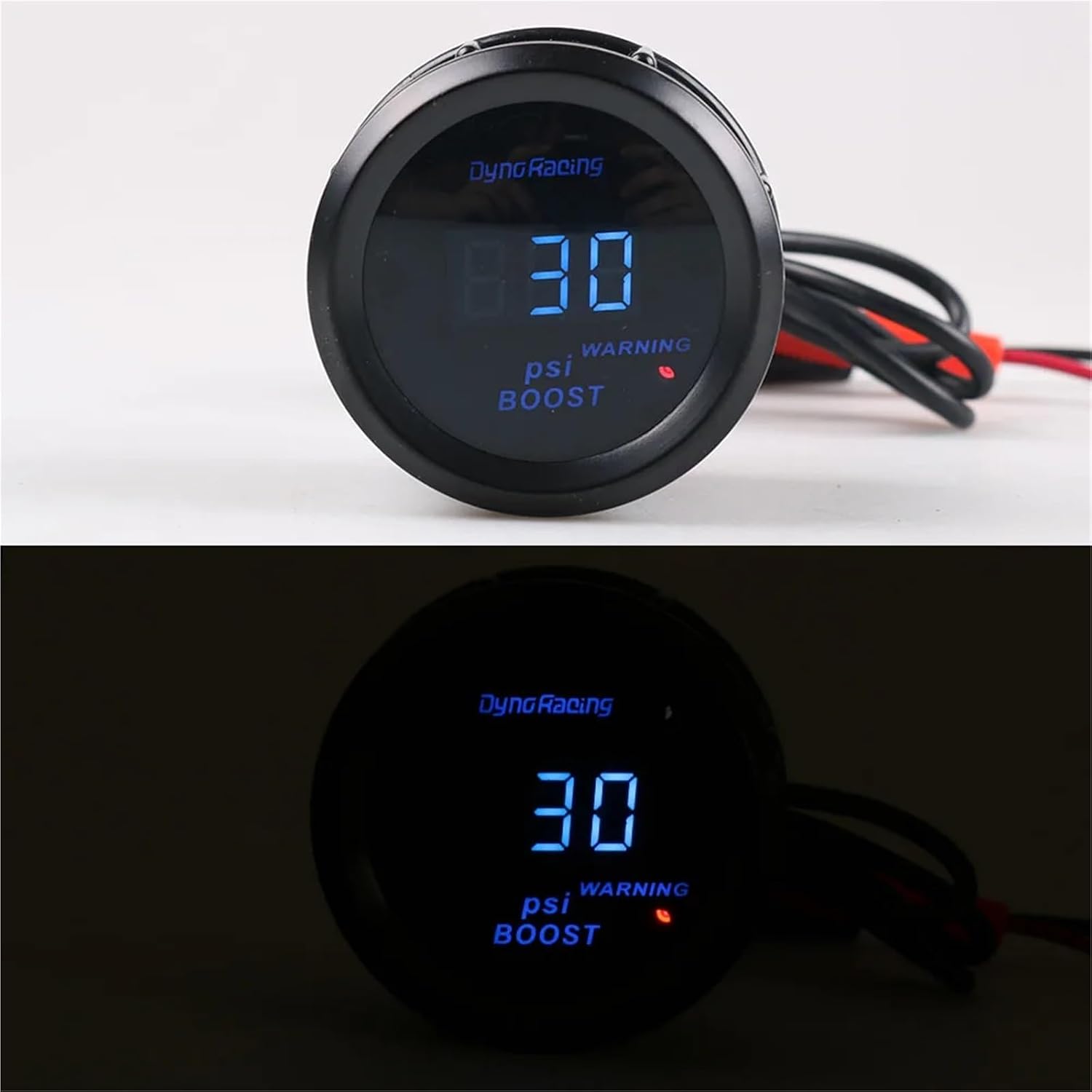 2'' 52MM Blue Digital Led Boost Gauge -14~30PSI Car Meter Sensor BX101461